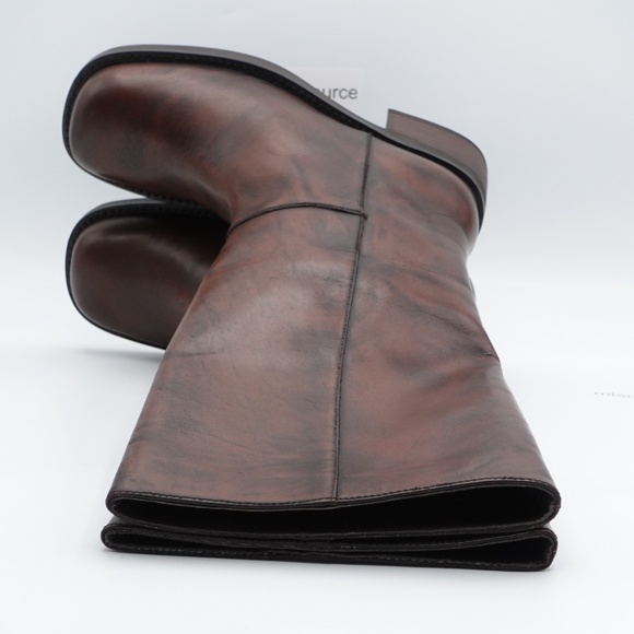 NEW Women's Free People Dana Distressed Pull-On Leather Boots Dried Tabacco - Picture 7 of 13